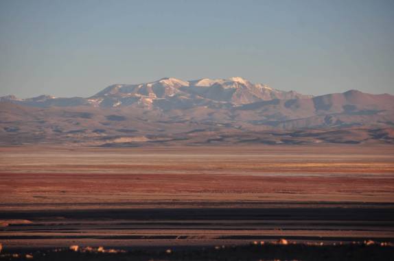 A linda paisagem do Paso de Jama, ntre Argentina e Chile